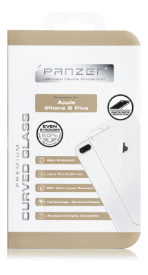 iPhone 8 Plus, Curved Silicate Glass Back, Silver