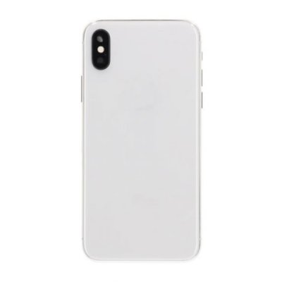 iPhone X Baksida med Komplett Ram Premium Silver