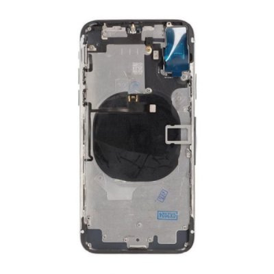 iPhone X Baksida med Komplett Ram Premium Silver
