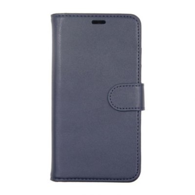 iphone x iphone xs genuint äkta läder plånboksfodral med inbyggt tpu skal magnetlås 3 kortfack 1 kontantfack blå