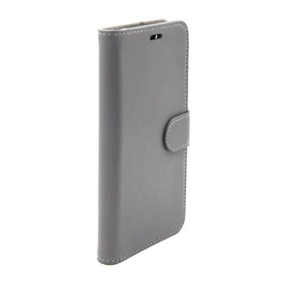 iphone x iphone xs genuint äkta läder plånboksfodral med inbyggt tpu skal magnetlås 3 kortfack 1 kontantfack grå