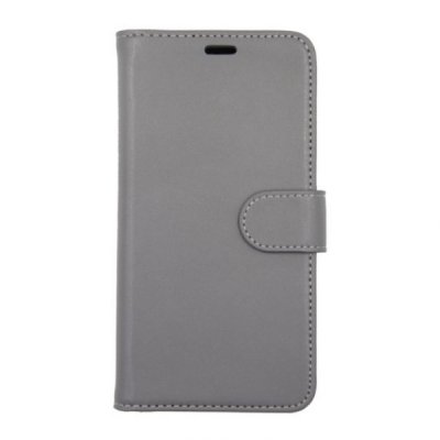 iphone x iphone xs genuint äkta läder plånboksfodral med inbyggt tpu skal magnetlås 3 kortfack 1 kontantfack grå