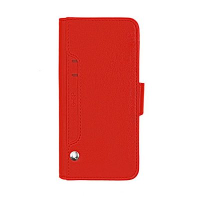 iphone x iphone xs rv rvelon plånboksfodral veganskt pu läder 6 kortfack 2 utfällbara magnetiskt lås flipstand stativ röd