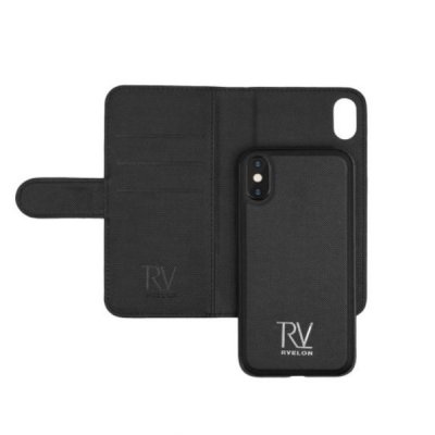 iPhone X XS Plånboksfodral Magnet Rvelon Svart