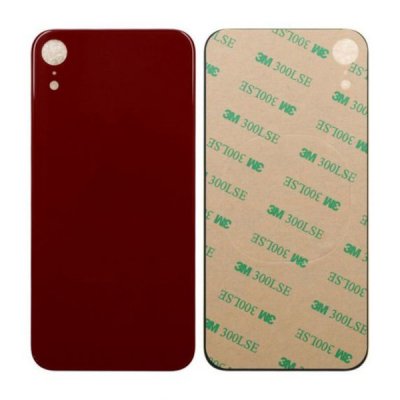 iPhone XR Baksida Glas med Självhäftande tejp Röd