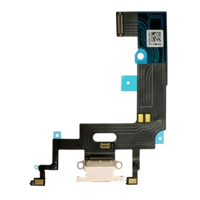 iphone xr laddkontakt laddningsport vit white flex flexkabel kabel