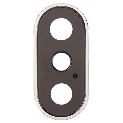 iPhone XS Max Kameralins med ram Silver