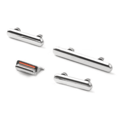 iPhone XS Max reservdelar ström volym knappar mute switch växel tyst silver