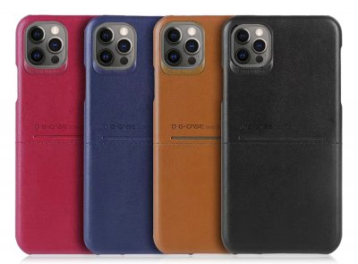 iPhone 12 pro g case pu laderskal brun