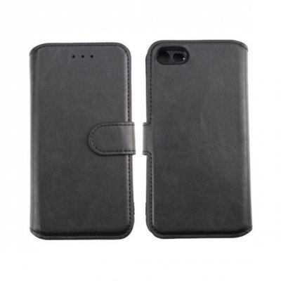 Rvelon iPhone 7/8/SE 2020/2022 TPU Läderfodral med Ställ - Svart