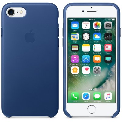 Apple Läderskal för iPhone 8 / 7 - Safirblå