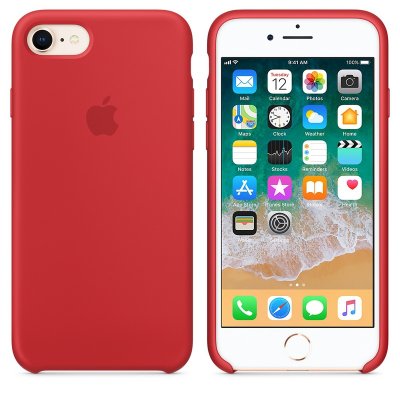 iPhone 8 silikonfodral röd