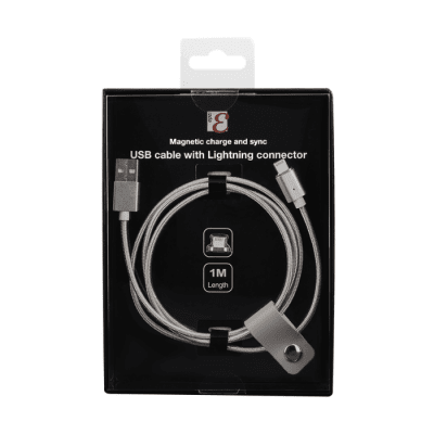 Magnetisk USB-synk/laddarkabel Lightning-kontakt | Teknikhouse.se