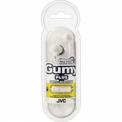JVC Gumy Plus In-Ear Hörlurar W/Mic - HA-FR6 - Vit