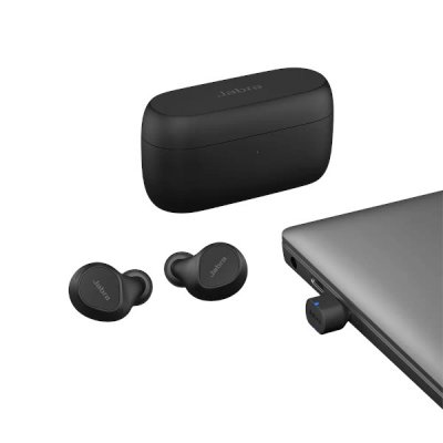 jabra evolve2 buds trådlösa hörlurar true wireless brusreducerande svart