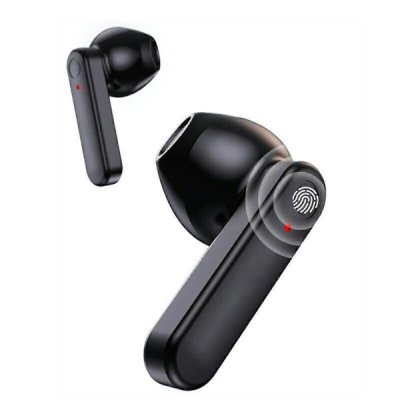 Jellico TWS9 Bluetooth v5.0 Wireless Headset IPX5 Smart Touch Magnetic In Ear Hörlurar Black Svart