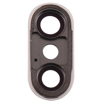 Kameralins med ram till iPhone XS Max i Silver färg