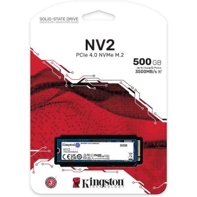Kingston 500 GB Solid State Drive M.2 2280 Intern SSD Hårdisk 500GB PCI Express NVMe 4.0 x 4 3500mbps