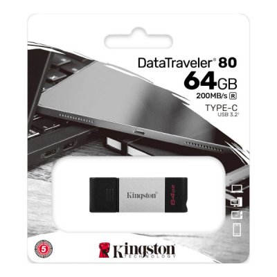 kingston datatraveler DT80/64GB usb type c 3.2 gen flashminne usbminne KING-3240