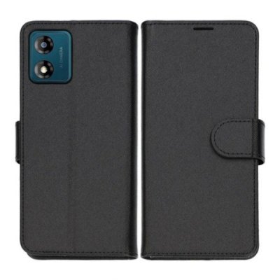 Motorola Moto E13 Plånboksfodral med Stativ Svart