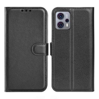 Motorola Moto G23 Plånboksfodral med Stativ Svart
