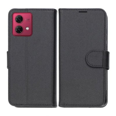 Motorola Moto G84 Plånboksfodral med Stativ Svart