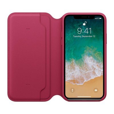Apple läderfodral till iPhone X original billig