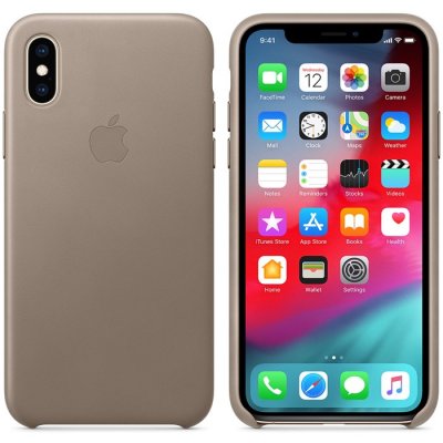 Apple iPhone XS /X Original Läderskal - Mullvadsgrå