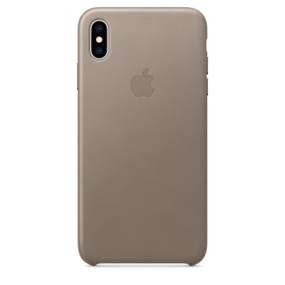 Apple iPhone XS Max Original Läderskal, Mullvadsgrå