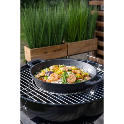 MUSTANG Wokpanna i gjutjärn passar till Multigrill 30 cm
