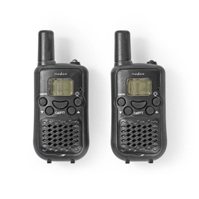 Nedis Walkie-Talkie 2 x handenheter 5km PTT VOX 2,5h Svart