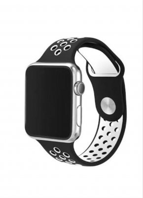Apple Watch Armband 42mm svart vit framsida