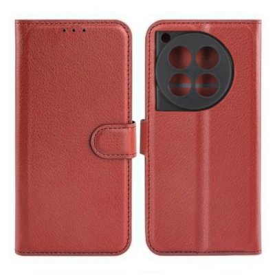 OnePlus 12 5G Plånboksfodral med Stativ Brun