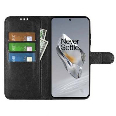 OnePlus 12 5G Plånboksfodral med Stativ Svart