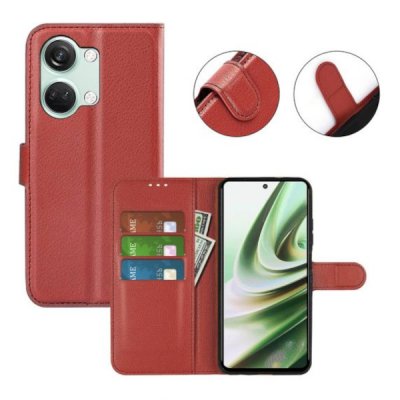 OnePlus Nord 3 5G Plånboksfodral med Stativ Brun