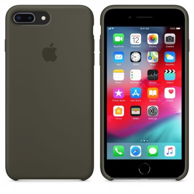Apple iPhone 7 Plus Silikonskal Original - Dark Olive