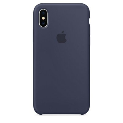 Apple iPhone XS Original Silikonskal Midnattsblå