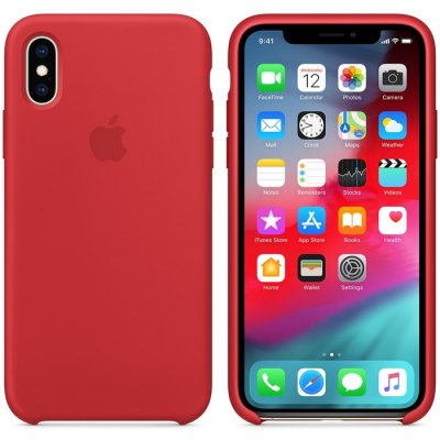 apple iphone xs original silikonskal röd