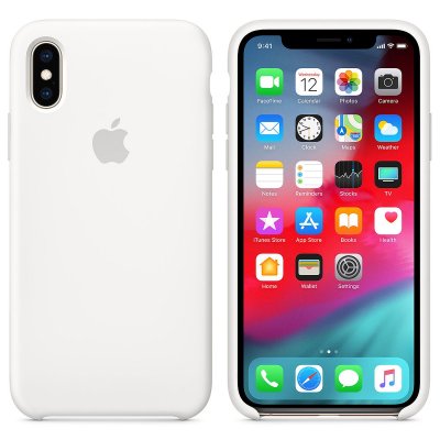 apple iphone xs original silikonskal vit