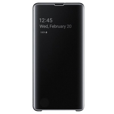 Original Samsung Galaxy S10 Plus Clear View Fodral Svart