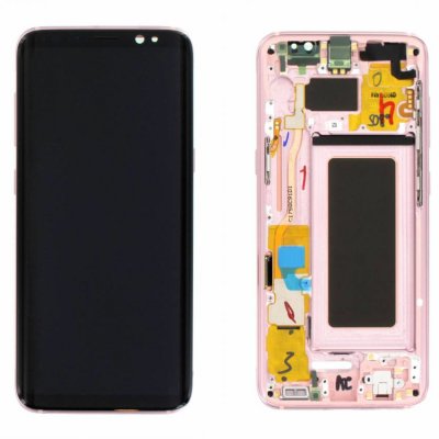 original samsung galaxy s8 skärm lcd display rosa reservdel