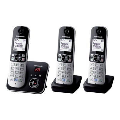 panasonic kx-tg6823 trådlös telefon ingen nummervisning svart