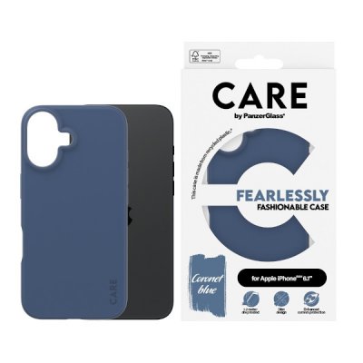 PanzerGlass Care Fashionable Case till iPhone 16 Blå