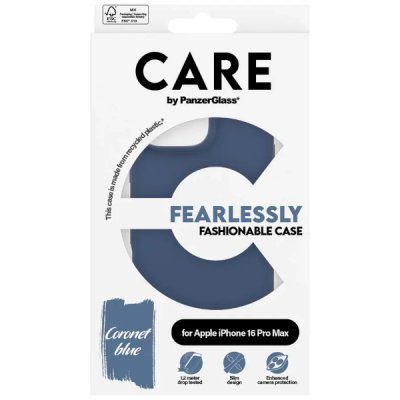 PanzerGlass Care Fashionable Case till iPhone 16 Pro Max Blå