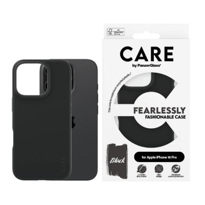 PanzerGlass Care Fashionable Case till iPhone 16 Svart