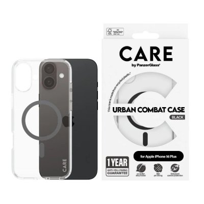 PanzerGlass Care iPhone 16 Plus Urban Combat Case Magsafe Svart