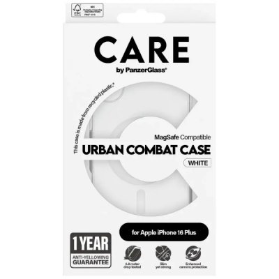 PanzerGlass Care iPhone 16 Plus Urban Combat Case Magsafe Vit