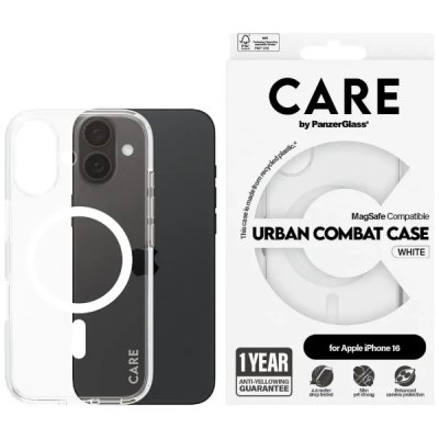 PanzerGlass Care iPhone 16 Urban Combat Case Magsafe Vit
