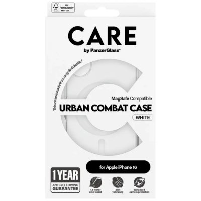 PanzerGlass Care iPhone 16 Urban Combat Case Magsafe Vit