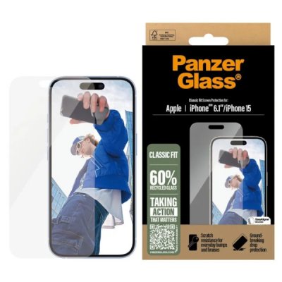 PanzerGlass Glas Skärmskydd Klassisk Passform för Apple iPhone 16